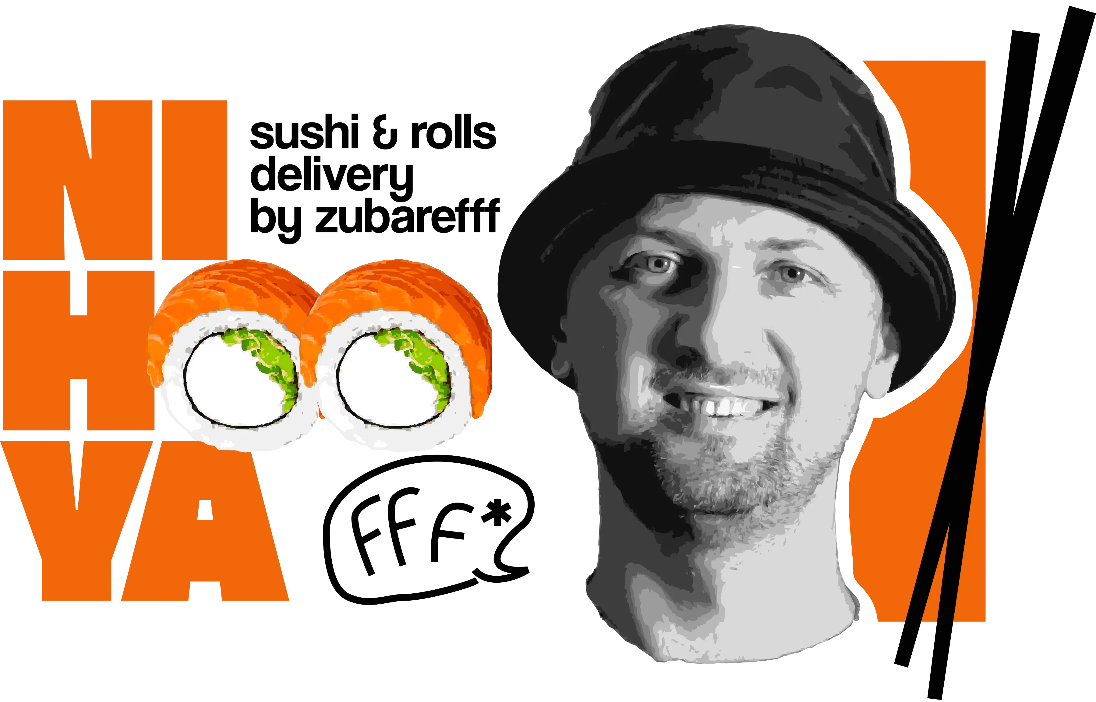 Ni HOO YA Sushi logo